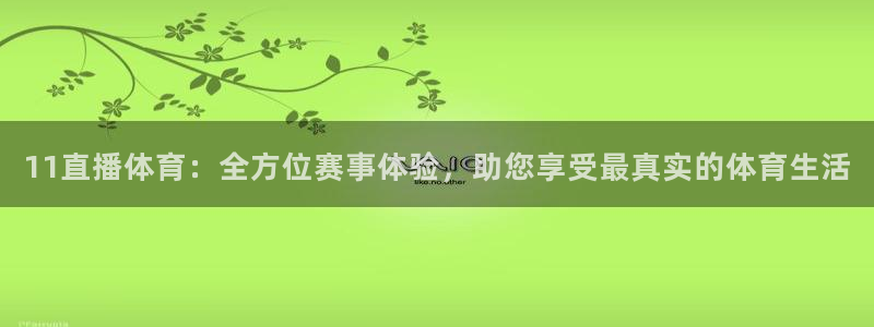 11直播体育：全方位赛事体验，助您享受最真实的体育生活
