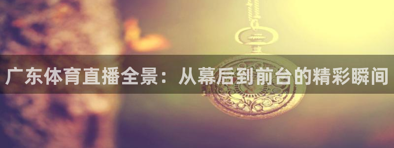 广东体育直播全景：从幕后到前台的精彩瞬间